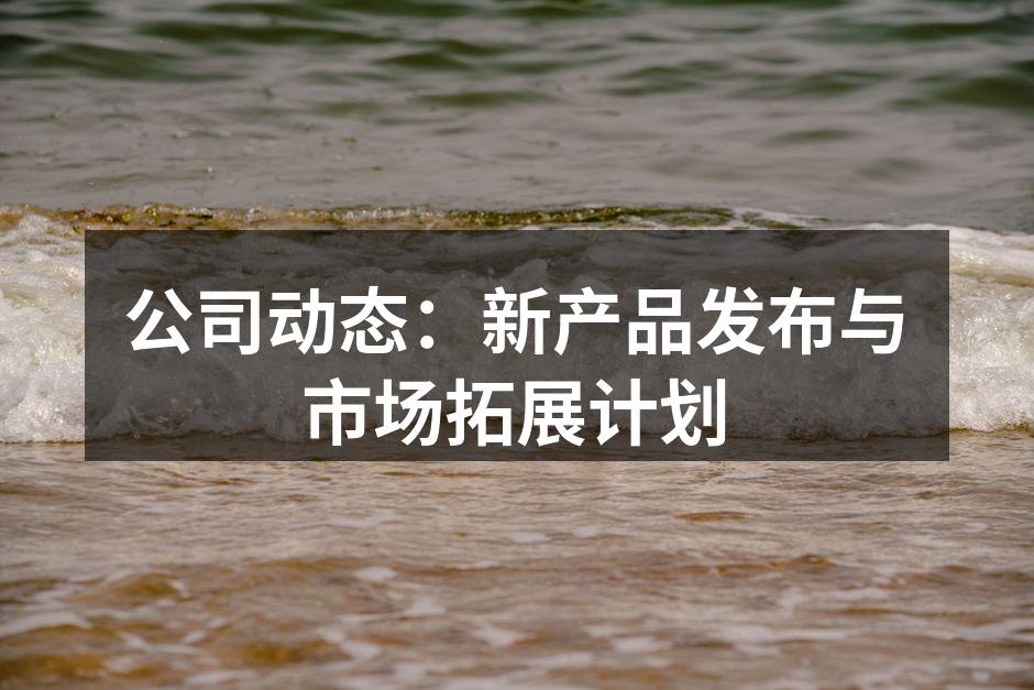 公司动态:新产品发布与市场拓展计划